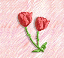 Gif animé coeur tulipes